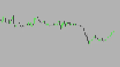 Candlestick chart on color background of stock market investment trade. Stock Footage 83417527