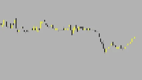 Candlestick chart on color background of stock market investment trade. Stock Footage 83417543
