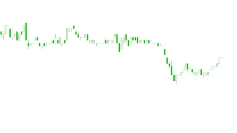 Candlestick chart on color background of stock market investment trade. Stock Footage 83417549