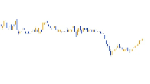 Candlestick chart on color background of stock market investment trade. Stock Footage 83417556