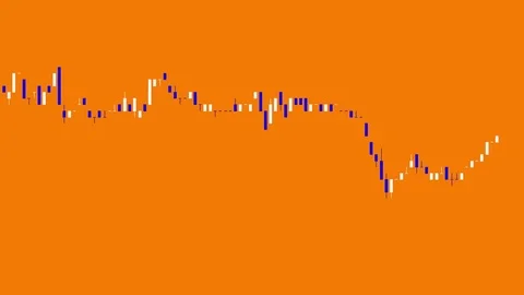 Candlestick chart on color background of stock market investment trade. Stock Footage 83417560