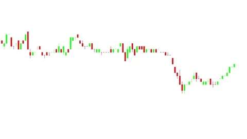 Candlestick chart on color background of stock market investment trade. Stock Footage 83417562