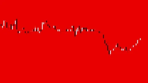 Candlestick chart on color background of stock market investment trade. Stock Footage 83417591