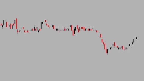 Candlestick chart on color background of stock market investment trade. Stock Footage 83417599