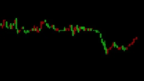Candlestick chart on color background of stock market investment trade. Stock Footage 83417676