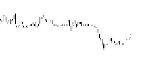 Candlestick chart on color background of stock market investment trade. Stock Footage 83417716