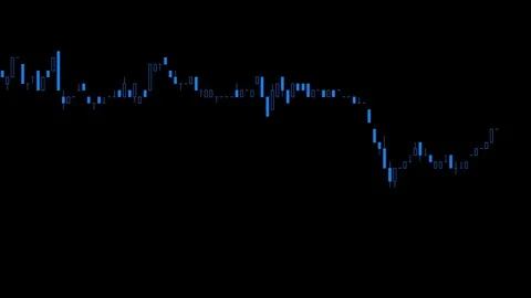 Candlestick chart on color background of stock market investment trade. Stock Footage 83417727
