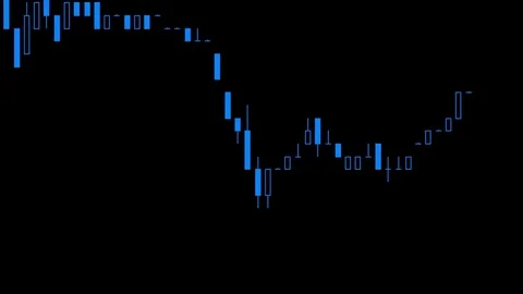 Candlestick chart on color background of stock market investment trade. Stock Footage 83417740