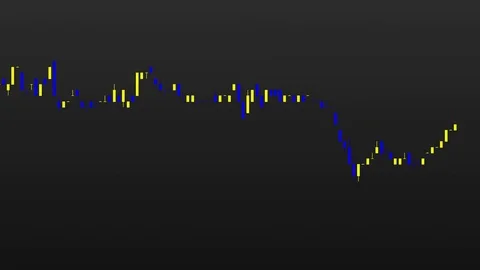 Candlestick chart on color background of stock market investment trade. Stock Footage 83417957