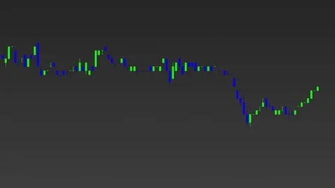 Candlestick chart on color background of stock market investment trade. Stock Footage 83417994