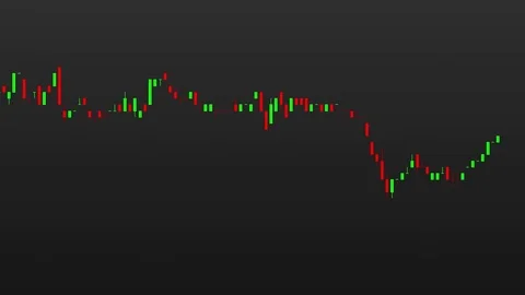 Candlestick chart on color background of stock market investment trade. Stock Footage 83418160