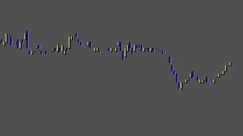 Candlestick chart on color background of stock market investment trade. Stock Footage 83418705