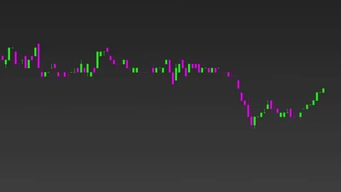 Candlestick chart on color background of stock market investment trade. Stock Footage 83418751