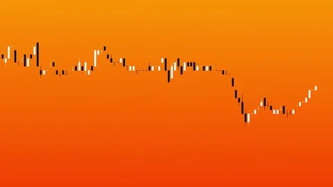 Candlestick chart on color background of stock market investment trade. Stock Footage 83418851