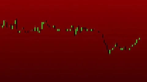 Candlestick chart on color background of stock market investment trade. Stock Footage 83418922