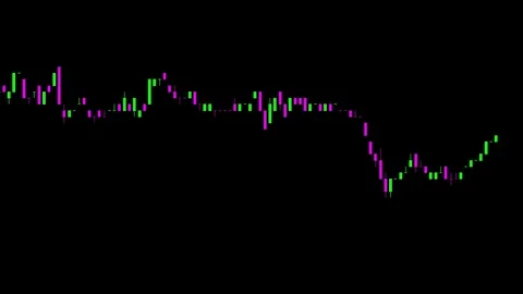 Candlestick chart on color background of stock market investment trade. Stock Footage 83420894