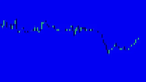 Candlestick chart on color background of stock market investment trade. Stock Footage 83420904