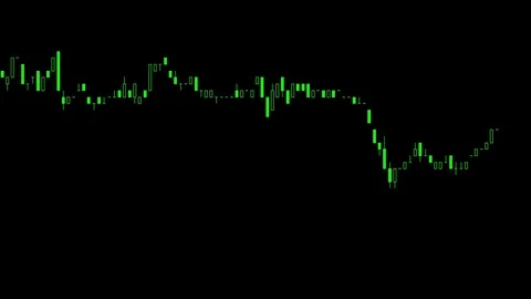 Candlestick chart on color background of stock market investment trade. Stock Footage 83420914