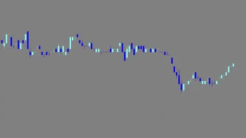 Candlestick chart on color background of stock market investment trade. Stock Footage 83420954