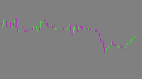 Candlestick chart on color background of stock market investment trade. Stock Footage 83421000