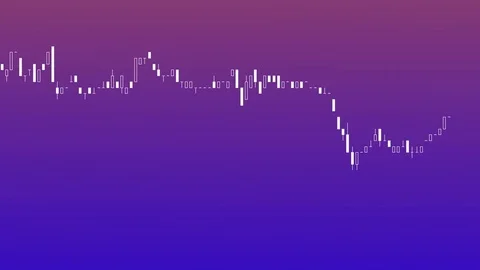 Candlestick chart on color background of stock market investment trade. Stock Footage 83421567