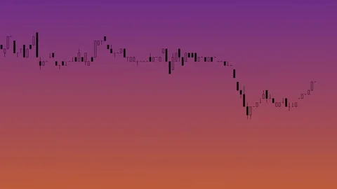 Candlestick chart on color background of stock market investment trade. Stock Footage 83421581