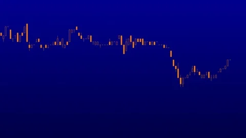 Candlestick chart on color background of stock market investment trade. Stock Footage 83421603