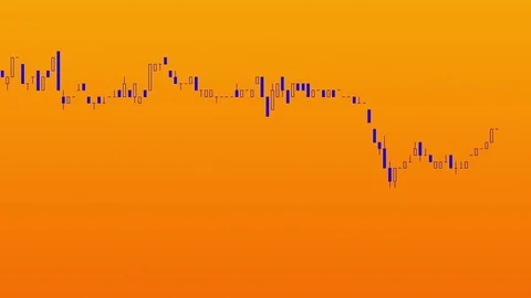 Candlestick chart on color background of stock market investment trade. Stock Footage 83421807