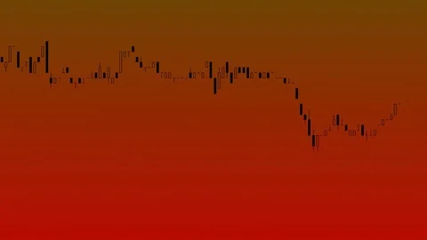 Candlestick chart on color background of stock market investment trade. Stock Footage 83421810