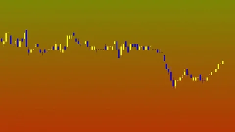 Candlestick chart on color background of stock market investment trade. Stock Footage 83421826