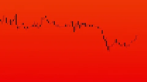 Candlestick chart on color background of stock market investment trade. Stock Footage 83421981