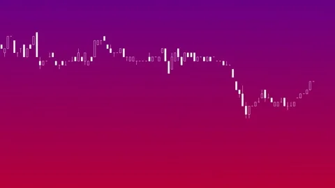 Candlestick chart on color background of stock market investment trade. Stock Footage 83422002