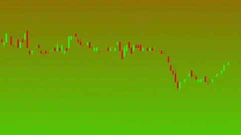 Candlestick chart on color background of stock market investment trade. Stock Footage 83422016