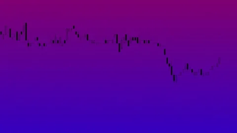 Candlestick chart on color background of stock market investment trade. Stock Footage 83422079
