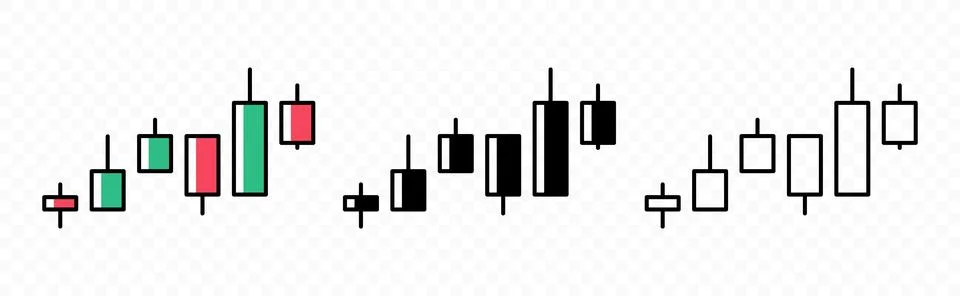 Candlestick, chart, forex, trading and finance, graphic design Stock Illustration