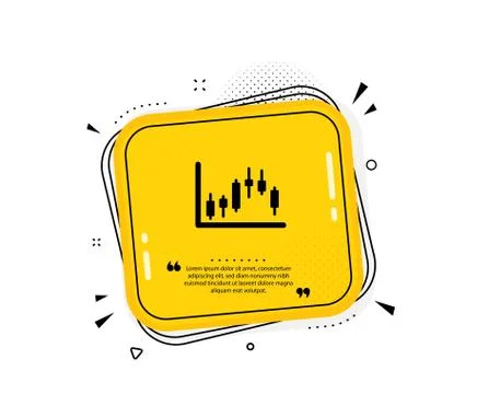 Candlestick chart icon. Financial graph. Vector Illustrazione stock