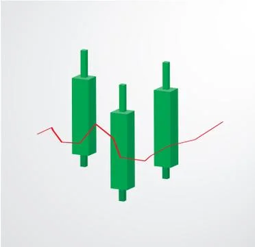 Candlestick chart icon stock exchange vector Stock Illustration