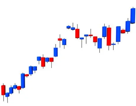 Candlestick chart Illustrazione stock