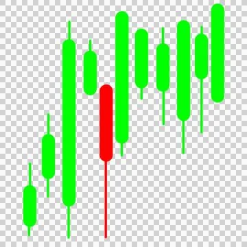 Candlestick chart Illustrazione stock