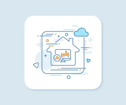 Candlestick chart line icon. Analytics graph sign. Vector 库存插图