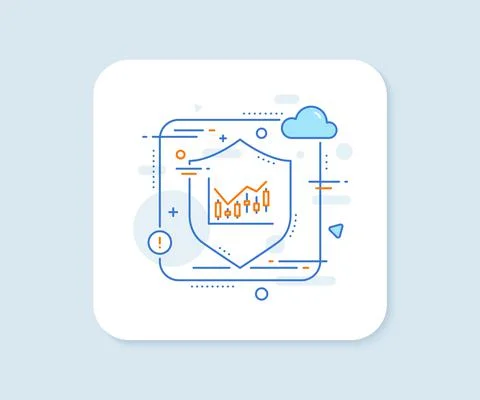 Candlestick chart line icon. Financial graph. Vector Illustrazione stock