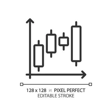 Candlestick chart linear icon Stock-Illustration