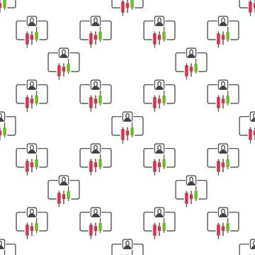 Candlestick Chart with Man vector Trading and Investment seamless pattern Stock Illustration