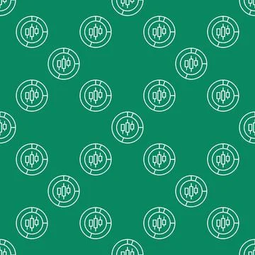 Candlestick Chart Piechart vector Market Data outline seamless pattern Stock Illustration