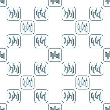 Candlestick chart vector buying cryptocurrencies minimal linear seamless pa.. Illustrazione stock