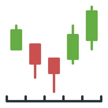 Candlestick Chart vector Crypto Trading and Price Action icon or symbol Stock Illustration