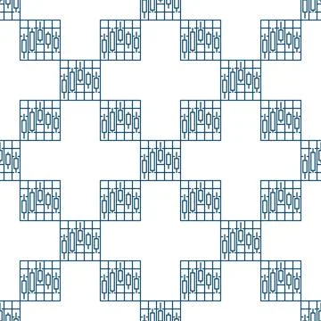 Candlestick Chart vector cryptocurrency trading seamless pattern in thin li.. Stock Illustration