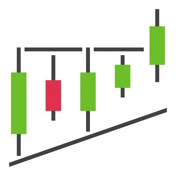 Candlestick Chart vector Trading and Investment creative icon or sign Stock Illustration
