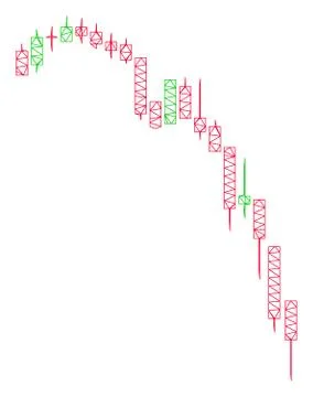 Candlestick Falling Acceleration Chart Polygonal Frame Vector Mesh Illustration イラスト素材