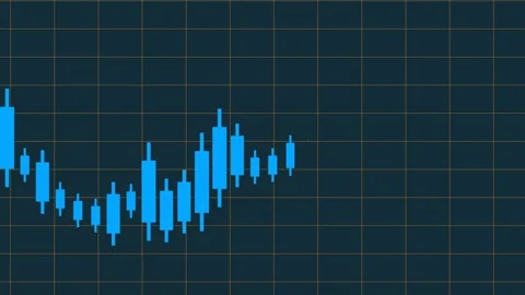 Candlestick Graph up and down animation. Trading Market Trends Growth and F.. Stock Footage 263097202